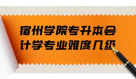 宿州學院專升本會計學專業難度幾級.png