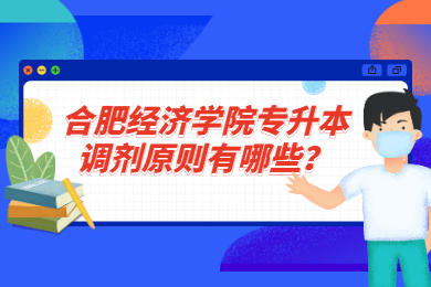 2023年合肥經濟學院專升本調劑原則有哪些？