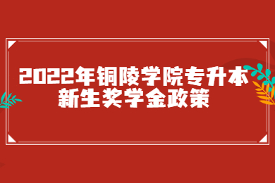 2022年銅陵學院專升本新生獎學金政策