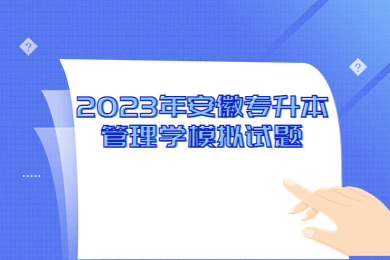 2023年安徽專升本管理學模擬試題