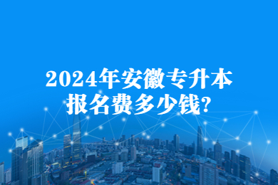 2024年安徽專升本報名費多少錢?