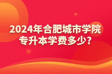 2024年合肥城市學(xué)院專升本學(xué)費(fèi)多少?