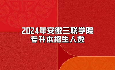 2024年安徽三聯學院專升本招生人數