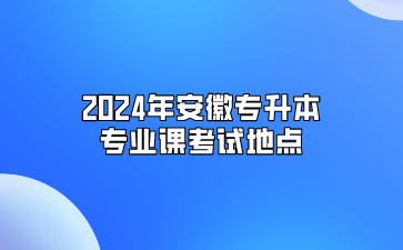 2024年安徽專升本專業(yè)課考試地點(diǎn)