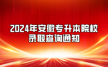 2024年蕪湖學院專升本錄取查詢通知